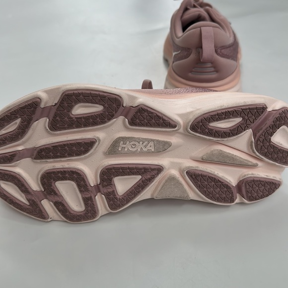 Hoka bondi 8 running shoes sneakers in light pink size 9 - Picture 8 of 9